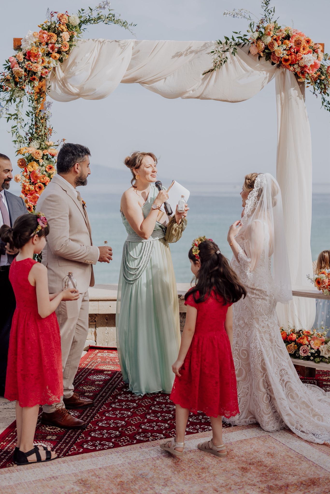 Vow renewal ceremony in Greece